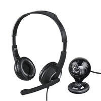 Set for streaming HAMA Headsets HS-P150, Camera Spy Protect 720P, Black