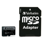 Verbatim Karta microSD 32GB + adapterPro U3 czarny/black 47041