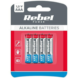 Baterie alkaliczne REBEL LR03 4sztBAT0060B