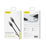 FONENG cable X115 USB-C - USB-C PD 60W 1M Black