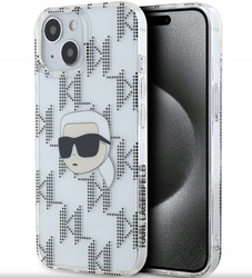 Karl Lagerfeld Iml Electroplated Karl Head Case For Iphone 15 Transparent