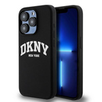 DKNY DKHMP14LSNYACH iPhone 14 Pro6.1" czarny/black hardcase Liquid Silicone White Printed Logo MagSafe