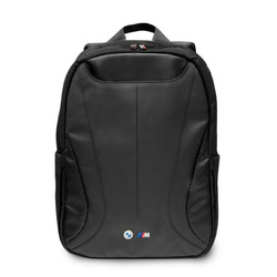 BMW Carbon&amp;Leather Tricolor backpack for a 16" laptop - black