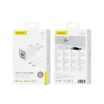 FONENG ładowarka sieciowa EU71 PD 30W 1xUSB-C + 1xUSB QC3.0 + kabel USB-C - USB-C Biały