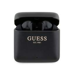 Guess słuchawki Bluetooth GUTWSSU20ALEGKTWS + stacja dokująca czarny/black Printed Logo