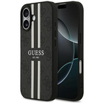 Etui Guess 4G Printed Stripes MagSafe do iPhone 17 czarny