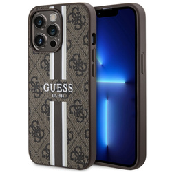 Guess GUHMP13XP4RPSW iPhone 13 Pro Max6.7" brązowy/brown hardcase 4G Printed Stripes MagSafe