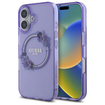 Guess GUHMP16SHFWFCU iPhone 166.1" fioletowy/purple hardcase IML Flowers Wreath MagSafe