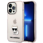 Karl Lagerfeld KLHCP14LCTTRI iPhone 14 Pro 6.1 "hardcase pink / pink Transparent Choupette Body