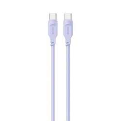 USAMS KABEL USB-C NA USB-C PD FAST CHARGING 1,2M 100W LITHE SERIES PURPUROWY/PURPLE SJ567USB03 (US-SJ567)