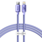 BASEUS CRYSTAL SHINE SERIES FAST CHARGING DATA CABLE USB TYPE C TO LIGHTNING 20W 1.2M PURPLE (CAJY000205)