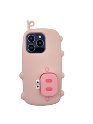 ETUI CASE 3D PIG Z PODSTAWKĄ IPHONE 15 PRO