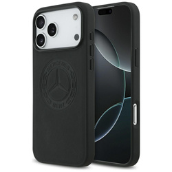 Etui Mercedes Leather Vintage Logo       MagSafe do iPhone 17 Pro Max czarny