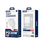 JELLICO ładowarka sieciowa EU53 PD 30W 1xUSB-C + kabel USB-C - USB-C Biały