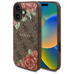 Guess GUHMP16SP4ROPEMCW iPhone 16 6.1"   brązowy/brown hardcase 4G Flowers Print MagSafe