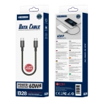 JELLICO cable B28 USB-C - USB-C PD 60W 0.3M Black