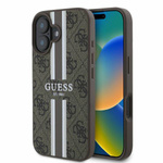 Guess GUHMP16SP4RPSW iPhone 16 6.1" brązowy/brown hardcase 4G Printed Stripes MagSafe