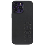 Audi Synthetic Leather iPhone 14 Pro Max 6.7" black/black hardcase AU-TPUPPCIP14PM-TT/D1-BK