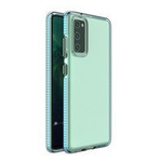 Spring Case pokrowiec żelowe etui z kolorową ramką do Samsung Galaxy A72 4G jasnoniebieski