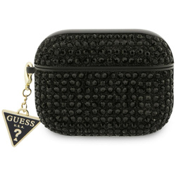Etui Guess Rhinestone Triangle Charm do  AirPods Pro 3 czarny