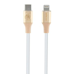 Guess GUCLLALRGDD kabel USB-C -Lightning 1.5m Fast Charging złoty/light gold Ebossed Logo