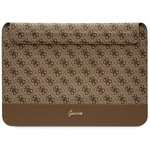 Guess Sleeve GUCS14PS4SGW 14" brązowy/brown 4G Stripe Metal Logo