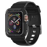 Spigen Rugged Armor Pro Case with Strap for Apple Watch 4 / 5 / 6 / 7 / 8 / SE (44/45 mm) - Black