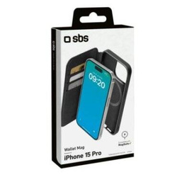Portfel SBS Etui na iPhone'a 15 Pro, czarny