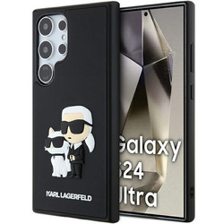 KARL LAGERFELD KLHCS24L3DRKCNK S24 ULTRA S928 CZARNY/BLACK HARDCASE 3D RUBBER KARL&CHOUPETTE