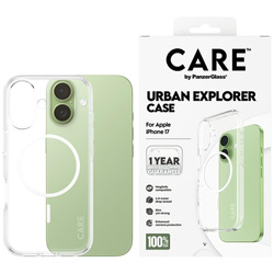 Etui CARE by PanzerGlass Flagship Urban  Explorer w. White MagSafe do iPhone 17 przezroczysty