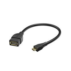 HAMA HAMA OTG USB A GN / MICRO B TUE, 15 CM BLACK