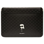 Karl Lagerfeld Saffiano Monogram Ikonik case for a 14" laptop - black