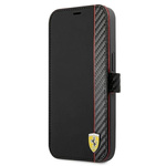 Etui Ferrari On Track Carbon Stripe na iPhone 13 mini - czarne