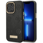 Guess GUHMP14XSAPSTK iPhone 14 Pro Max 6.7" czarny/black hardcase Peony Logo Plate MagSafe