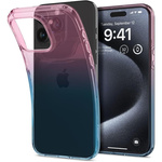 Etui Spigen Liquid Crystal na iPhone 15 Pro - różowo-niebieskie