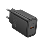 Ładowarka sieciowa do telefonu Hoco USB C QC PD 30W N62 czarna