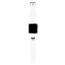 Karl Lagerfeld Silicone Choupette Heads Strap for Apple Watch 38/40/41mm - White