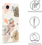 Etui Pnakqil iPhone 17 Pro,  Aesthetic abstract floral, pastel boho vibes białe pudełko