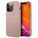 Guess GUHCP13XPSASBPI iPhone 13 Pro Max6,7" różowy/pink hardcase Saffiano Stripe