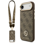 Etui Guess 4G Strass Logo & Big Strap    Metal Buttons MagSafe do iPhone Air brązowy