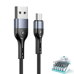 USAMS Kabel pleciony U55 2A micro USB1szt. for set U55 czarny/black 1m SJ450ZJ01 (US-SJ450) SJ450USBSG01