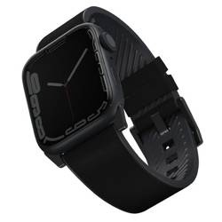 Pasek UNIQ Straden Leather Hybrid Strap na Apple Watch 1/2/3/4/5/6/7/8/SE/SE2/Ultra 42/44/45/49mm - czarny