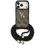 Etui Guess 4G Big Logo Cord Stap         Crossbody do iPhone 17 Pro brązowy