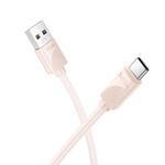 Kabel USB A do USB C Hoco 3A 1 m  X114 różowy