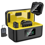 Mikrofon krawatowy bezprzewodowy Lightning / USB C Hoco 2 szt L17 czarny