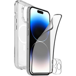 Puro Case + Screen Protector + Camera Lens Protector for iPhone 15 - Transparent
