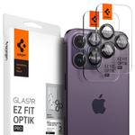Osłona aparatu Spigen Glas.tR EZ Fit Optik Camera Protector na iPhone 14 Pro / Pro Max / 15 Pro / Pro Max / 16 Pro / Pro Max - czarna 2 szt.