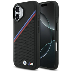 Etui BMW M Tricolor Metal Logo MagSafe   do iPhone 17 czarny