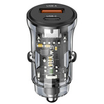 USAMS ŁAD. SAM. 1XUSB+1XUSB-C C32 30W FAST CHARGE CZARNY /BLACK CC164CC01 (US-CC164)