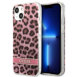 Guess GUHCP13SHSLEOP iPhone 13 mini 5,4"różowy/pink hardcase Leopard